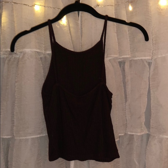 Brandy Melville Maroon Crop Top - Picture 2 of 2